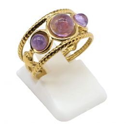Anillo Acero Inox. triple AMATISTA